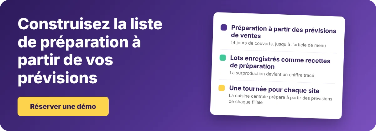 Réserver une démo avec Supy - fiche de mise en place restaurant