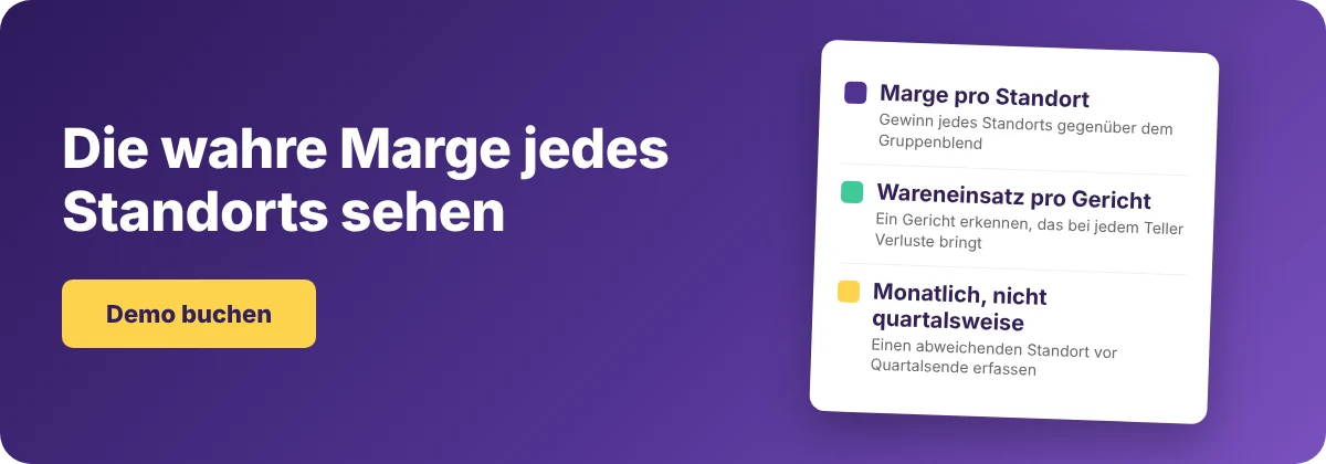 Demo bei Supy buchen, die wahre Marge jedes Standorts sehen