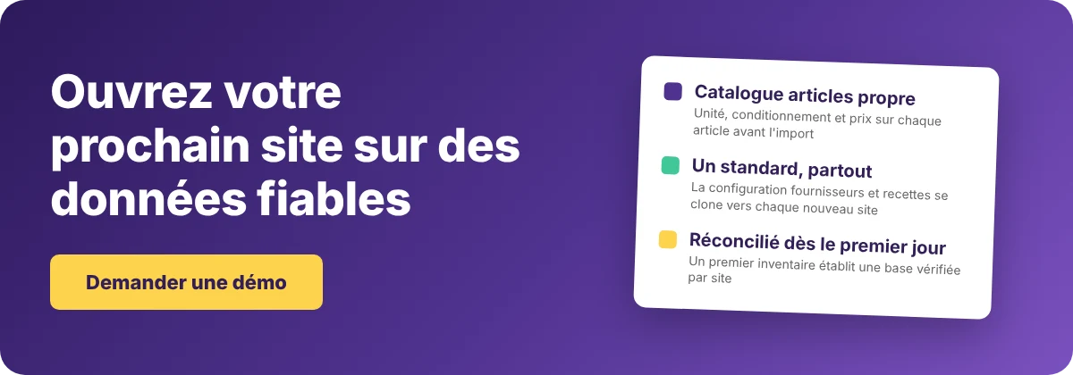 Réservez une démo avec Supy - standardisez avant votre déploiement multi-sites
