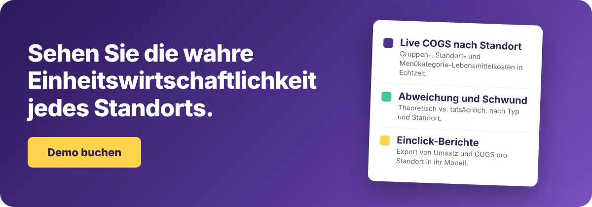 Demo buchen mit Supy – sehen Sie die echten Wirtschaftlichkeitsdaten jedes Standorts