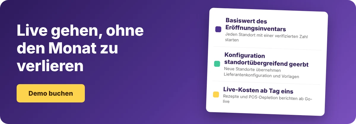 Demo buchen mit Supy – Go-live eines Restaurant-Warenwirtschaftssystems