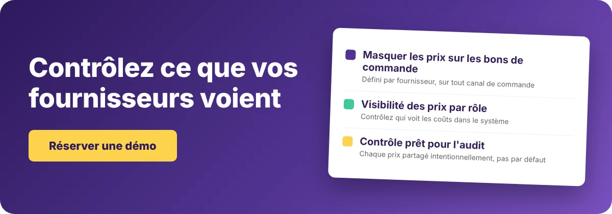 Réservez une démo avec Supy - contrôlez ce que vos fournisseurs voient