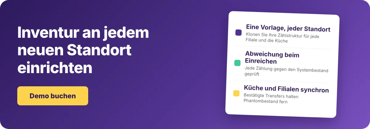 Demo mit Supy buchen – Inventuren an einem neuen Standort oder einer Zentralküche einrichten
