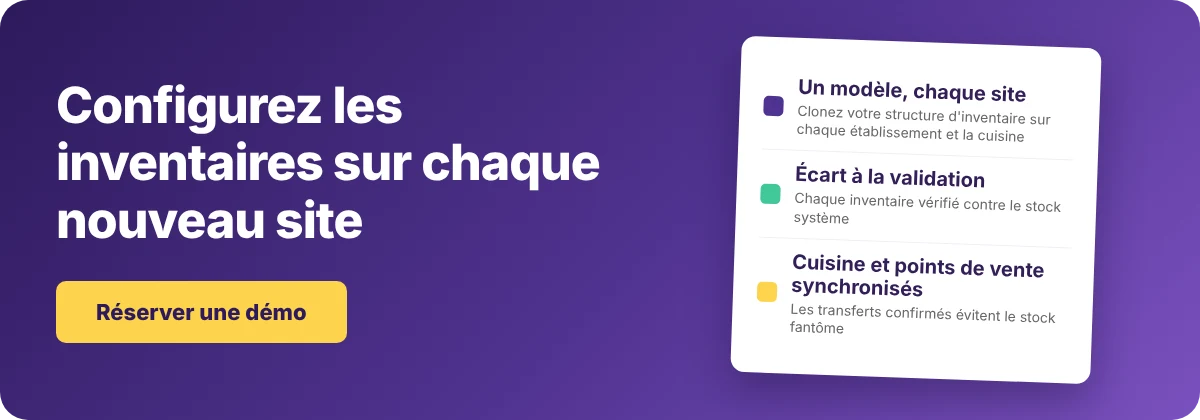 Réserver une démo avec Supy – mettre en place les inventaires sur un nouveau site ou une cuisine centrale