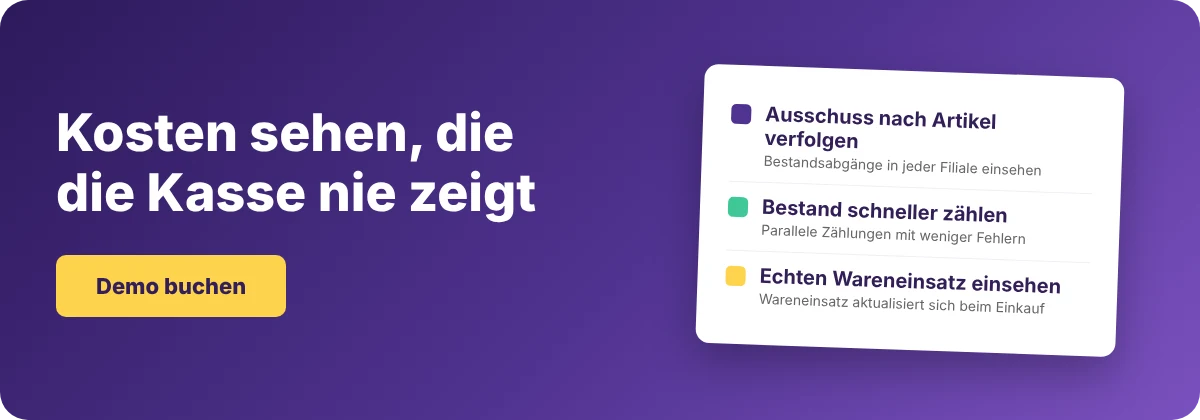 Demo buchen mit Supy - Café-Checkliste