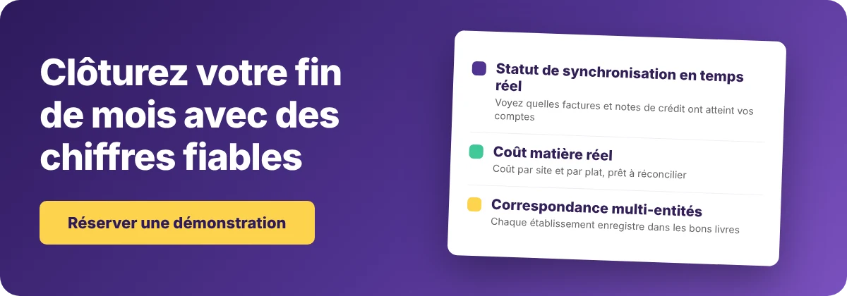 Réserver une démonstration avec Supy - clôturez votre fin de mois avec des chiffres de coût en restauration fiables