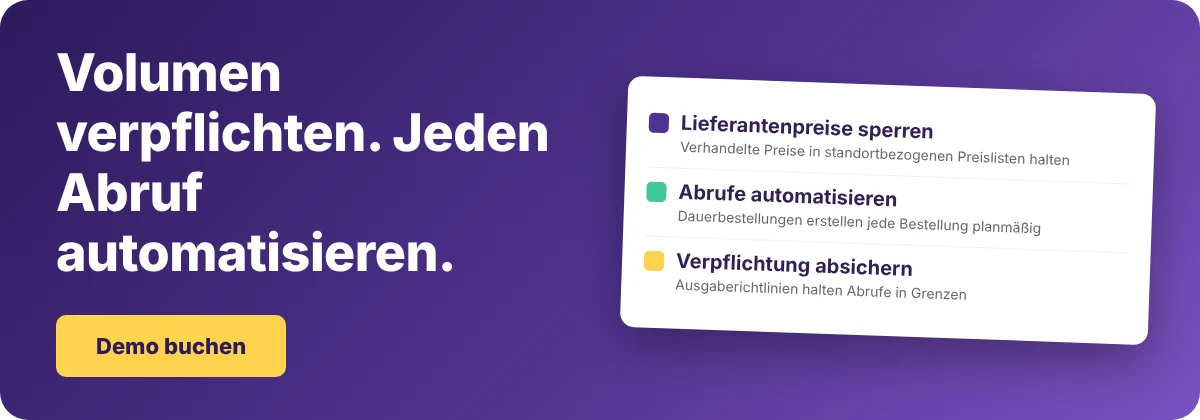 Demo mit Supy buchen – Lieferanten-Mengenverpflichtungen ohne manuelle Nachbestellungen verwalten
