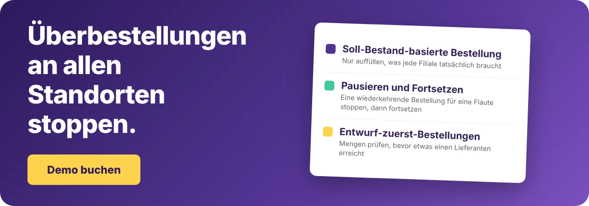 Demo mit Supy buchen – Überbestellungen an allen Standorten stoppen