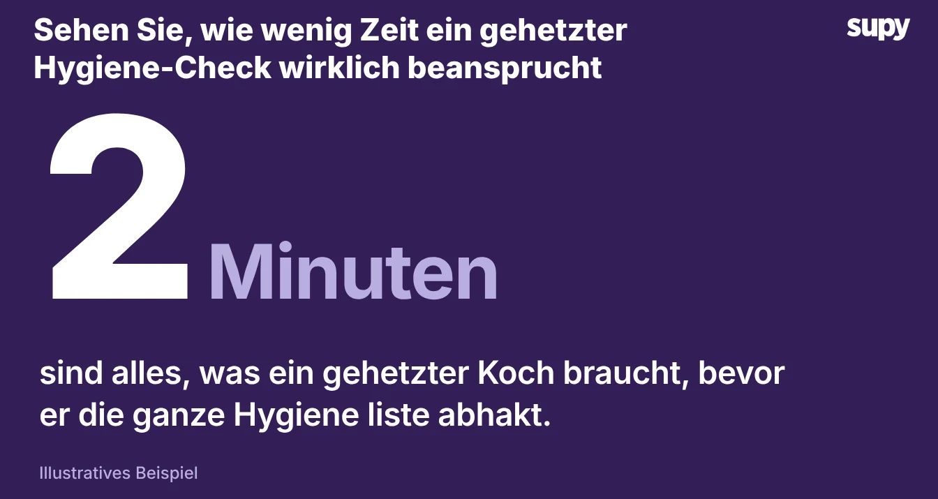 Wie wenig Zeit ein gehetzter Hygiene-Check wirklich beansprucht