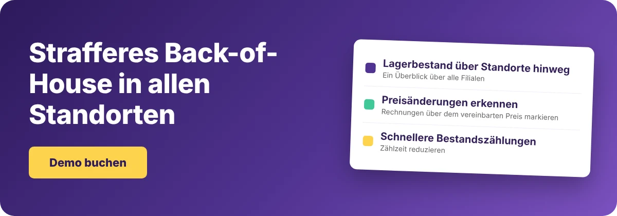 Demo mit Supy buchen - Lebensmittelhygiene-Checkliste