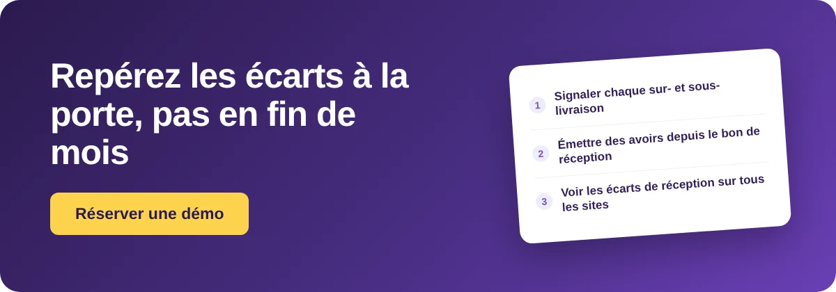 Réserver une démo avec Supy – réception des marchandises au restaurant