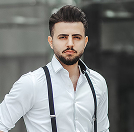 Man In White Crew Neck T Shirt And Black Pants