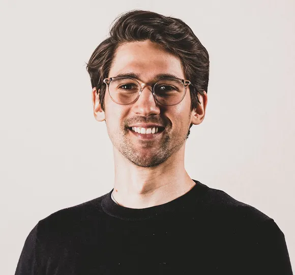 Man wearing glasses smiling