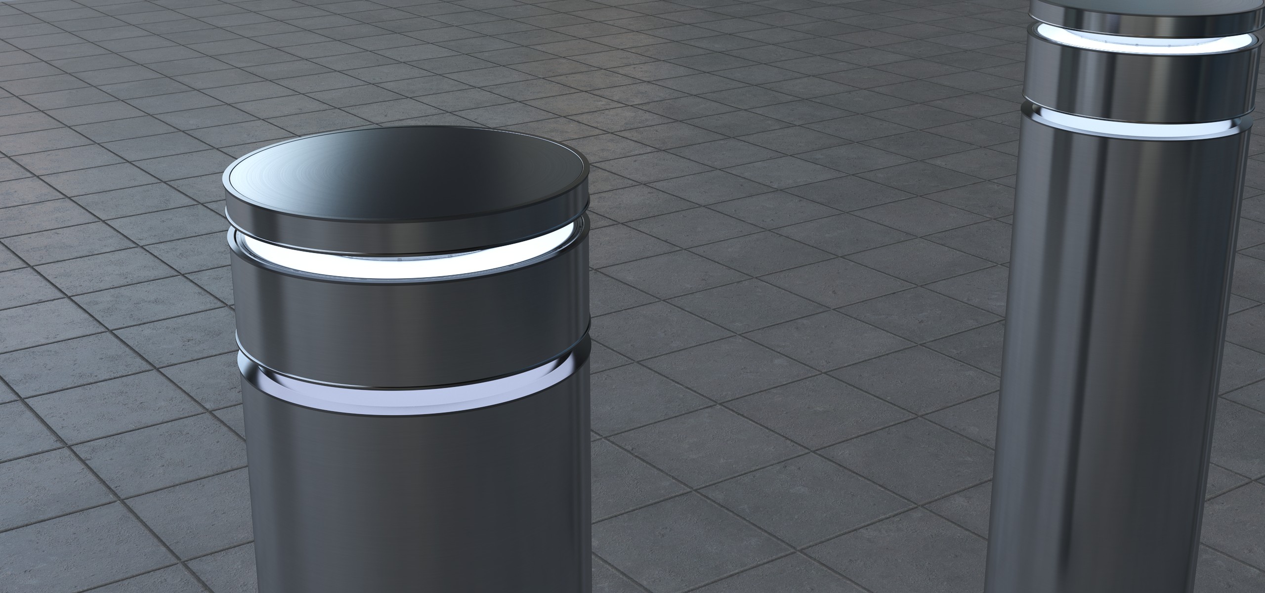 bollard head transparent