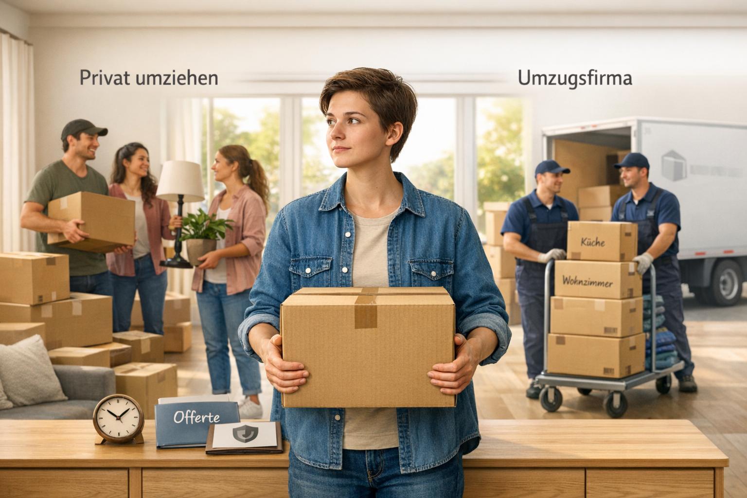 Privat umziehen oder Firma beauftragen: Was lohnt sich?