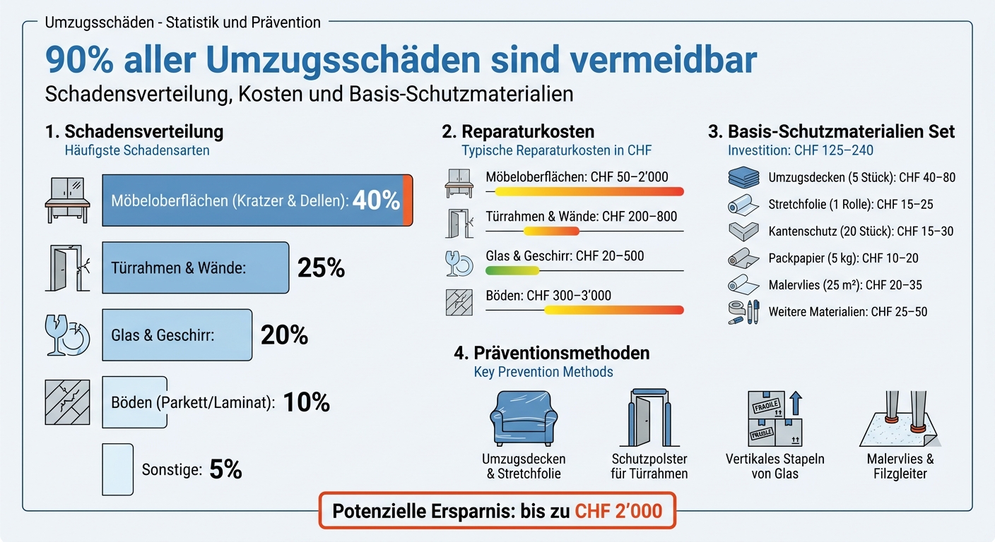 Umzugsschäden Statistik: Häufigkeit, Kosten und Prävention