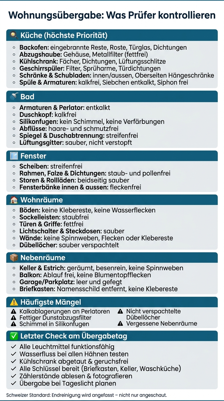 Wohnungsübergabe Checkliste: Die häufigsten Kontrollpunkte