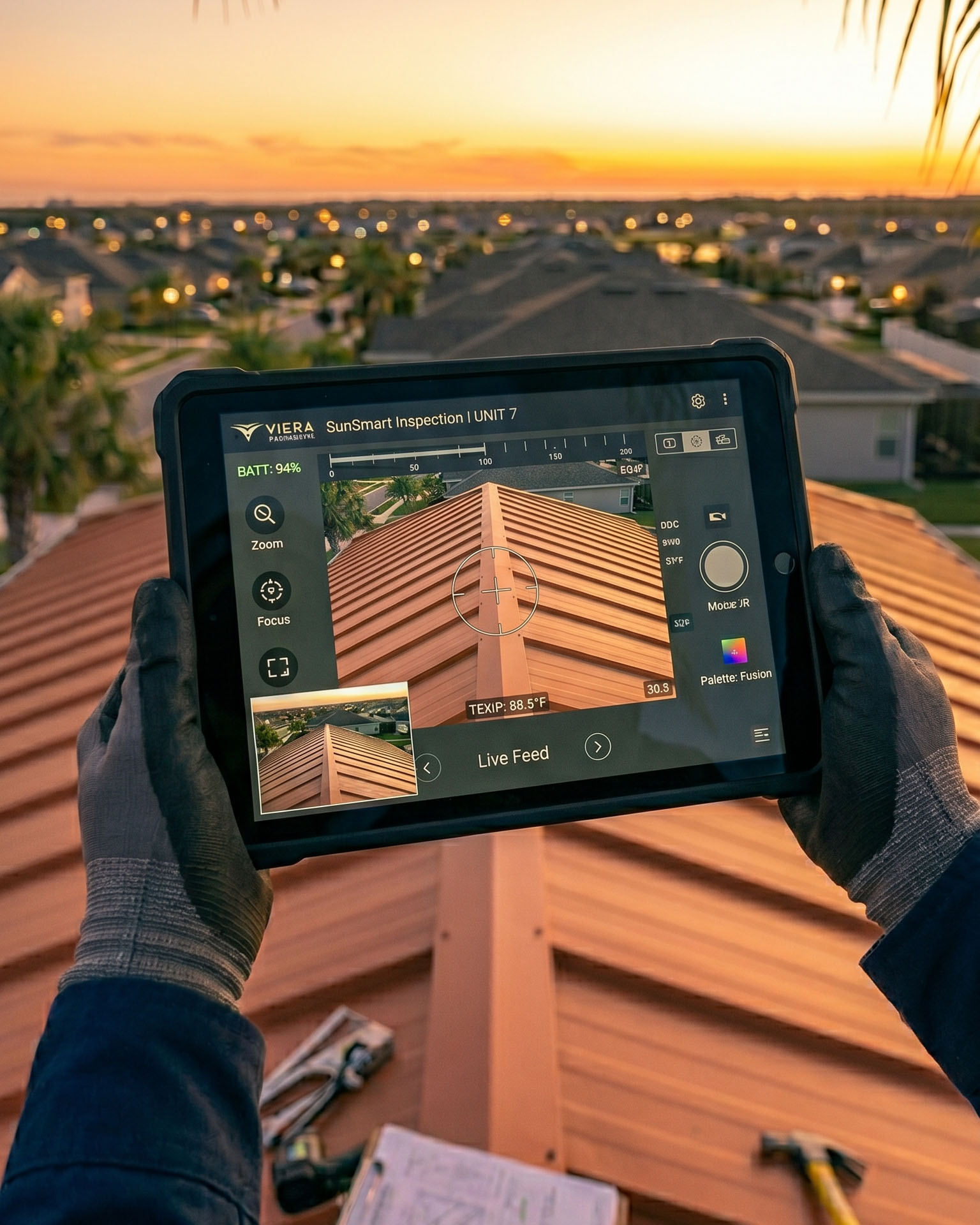 image of roof being repaired