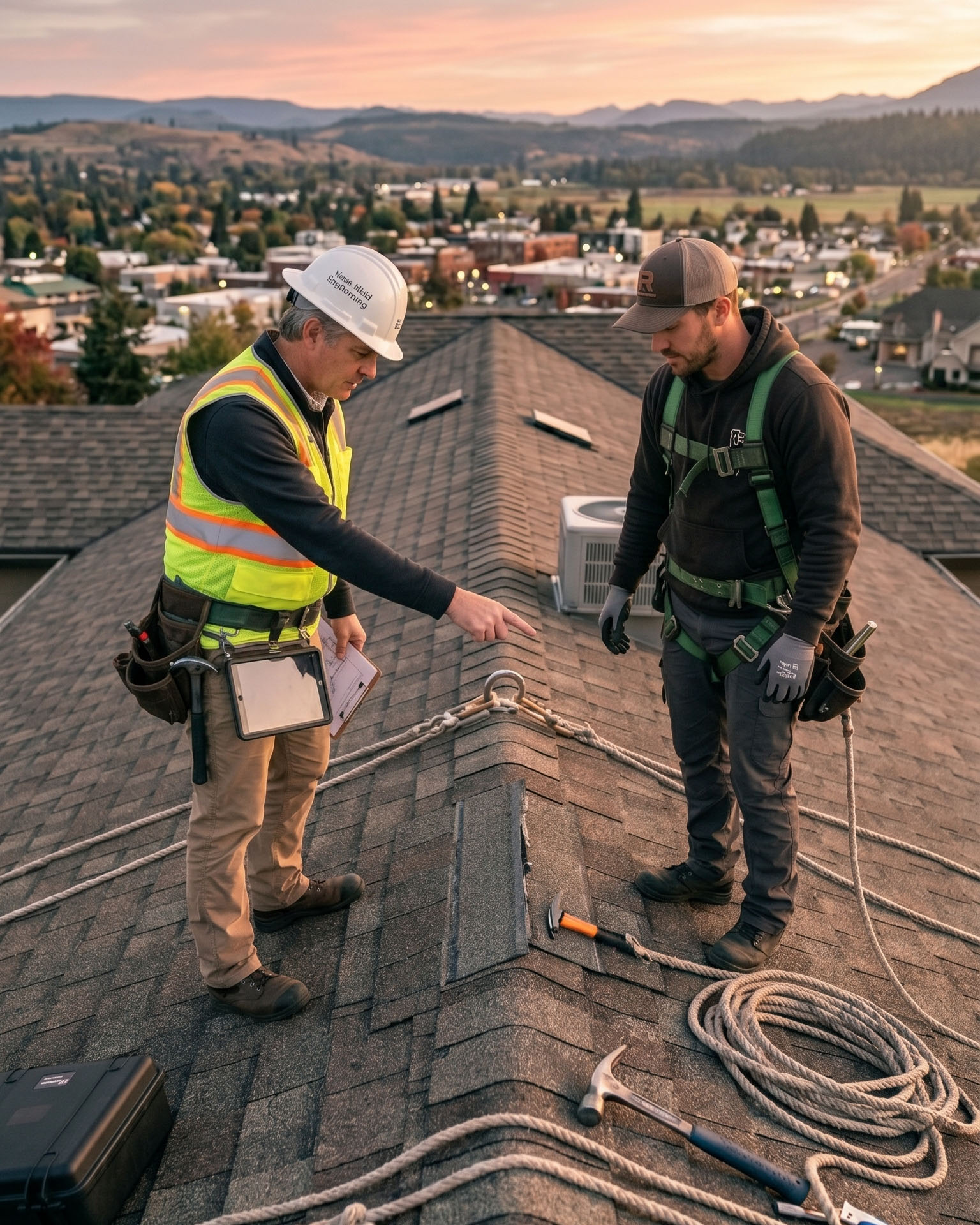image of roof being repaired