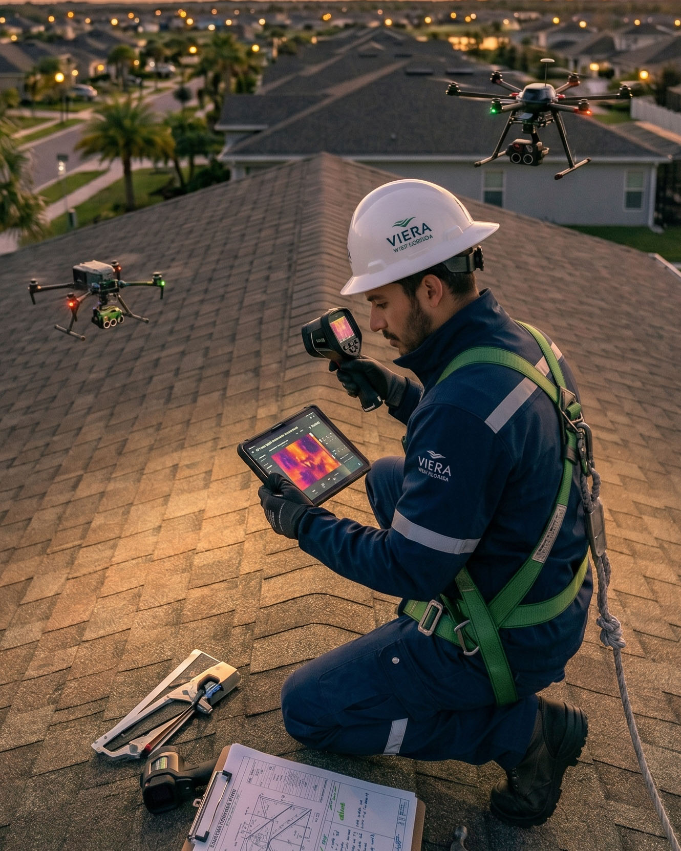 image of roof being repaired