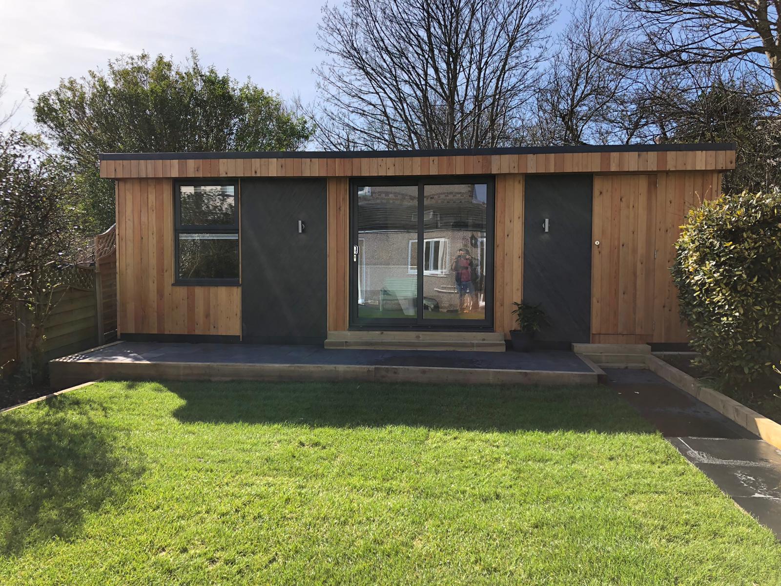 Bespoke luxury insulated garden room designed for mancave, entertainment room with pool table in Barrow in Furness, Cumbria by Garden Room Design Cumbria.