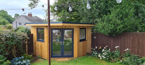 Bespoke insulated cedar clad garden room in Greysouthern, Cumbria by Garden Room Design Cumbria