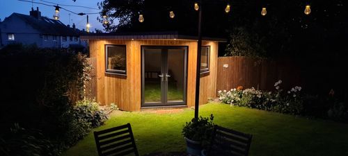 Bespoke insulated cedar clad garden room in Greysouthern, Cumbria by Garden Room Design Cumbria