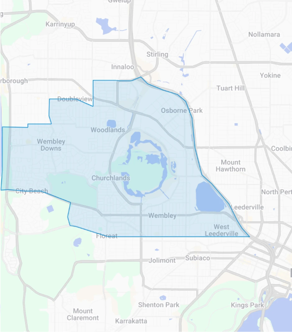Churchlands Map