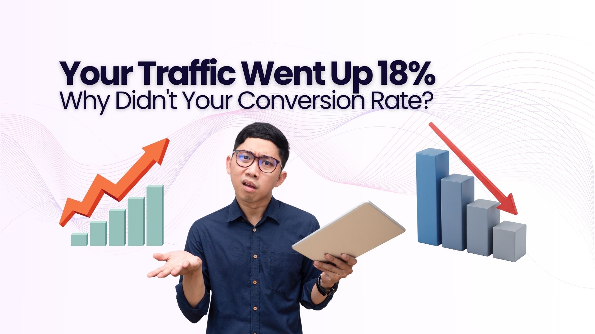 Traffic grew 18% in Q2 2026 while orders grew 1%. Your conversion rate problem isn't checkout, it's the unanswered question between arriving and buying.