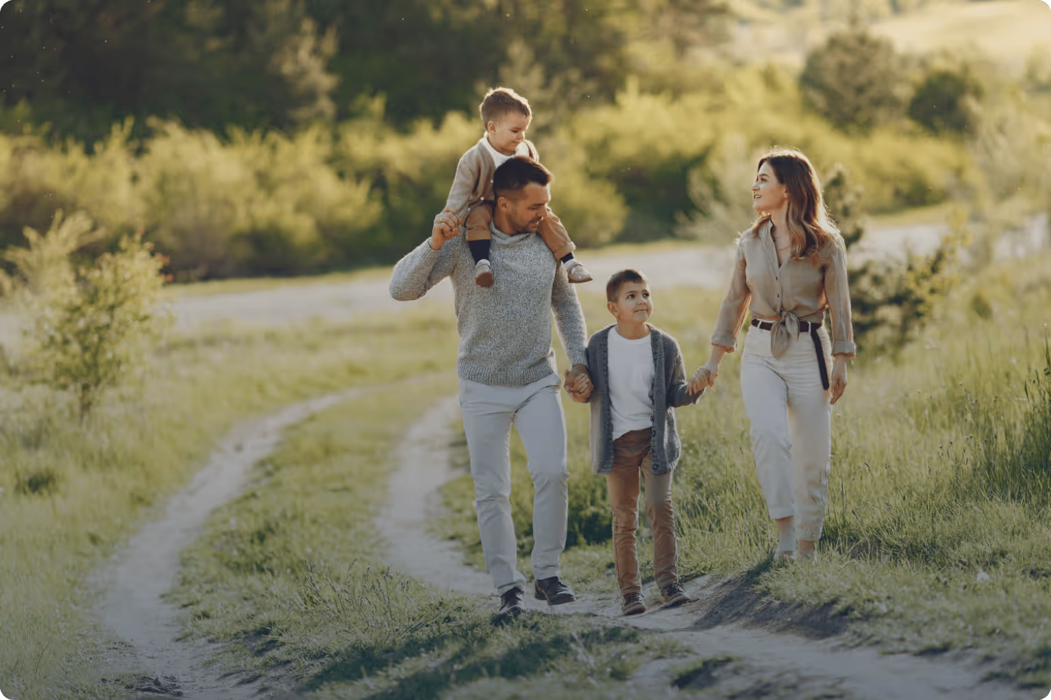 Family with kids