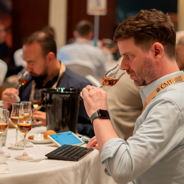 Tasters evaluating spirits during the Spirits Selection 2025 by Concours Mondial de Bruxelles in Tequila, Jalisco, Mexico.