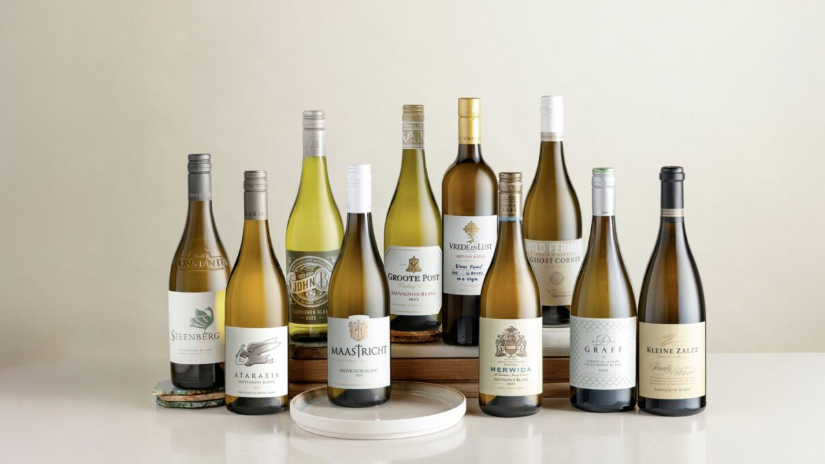 The ten award-winning wines of the 2025 FNB Sauvignon Blanc SA Top 10 competition, showcasing South Africa’s finest Sauvignon Blanc producers.