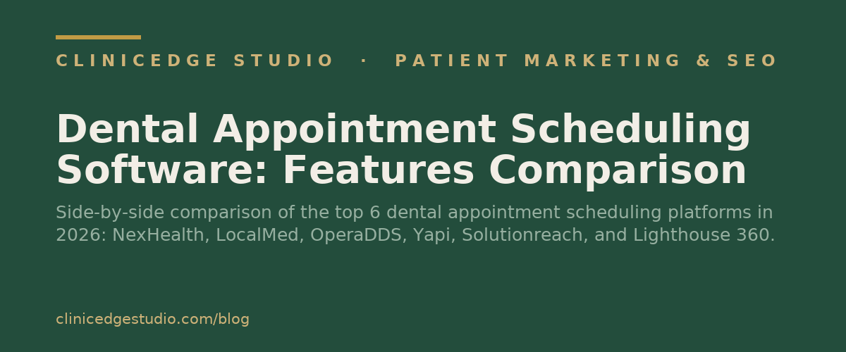 Dental Appointment Scheduling Software: Features Comparison