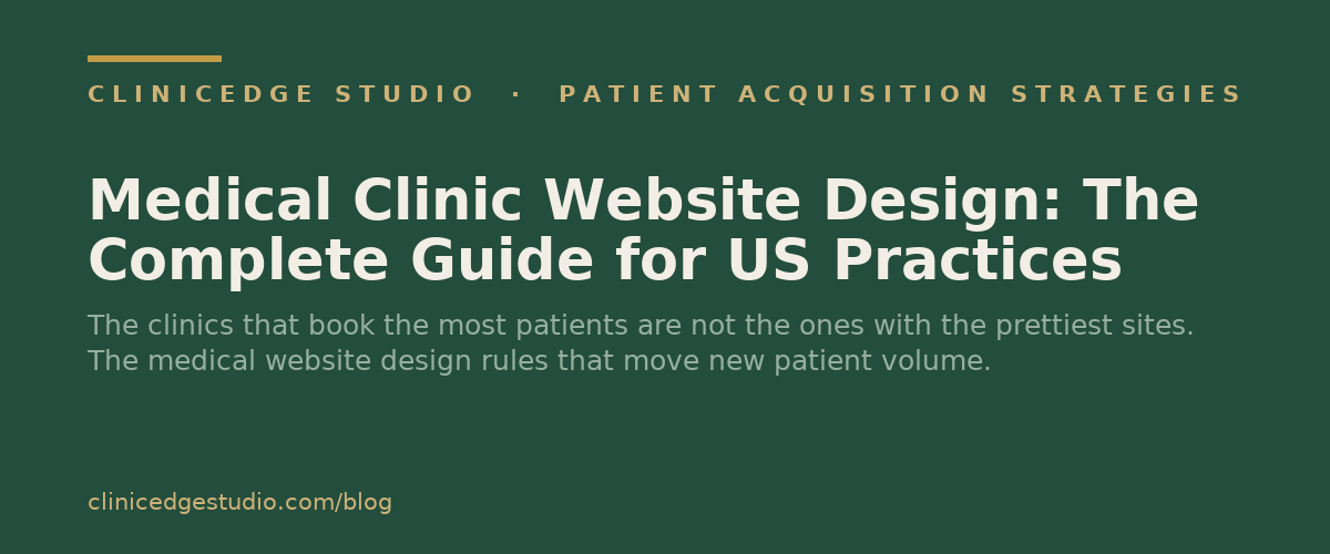 Medical Clinic Website Design: The Complete Guide for US Practices