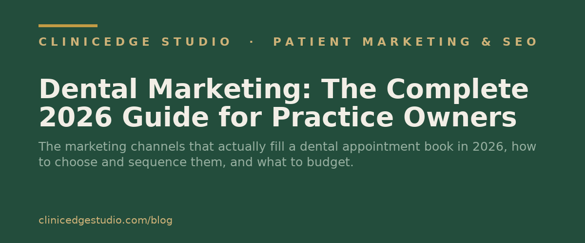 Dental Marketing: The Complete 2026 Guide for Practice Owners