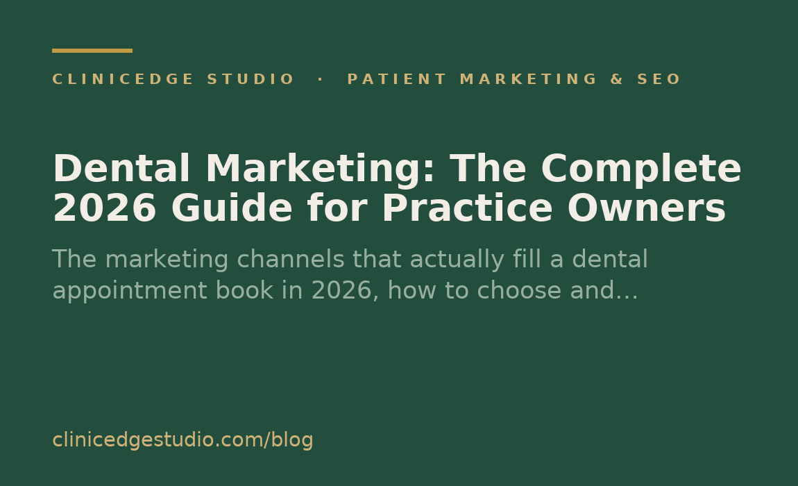 Dental Marketing: The Complete 2026 Guide for Practice Owners