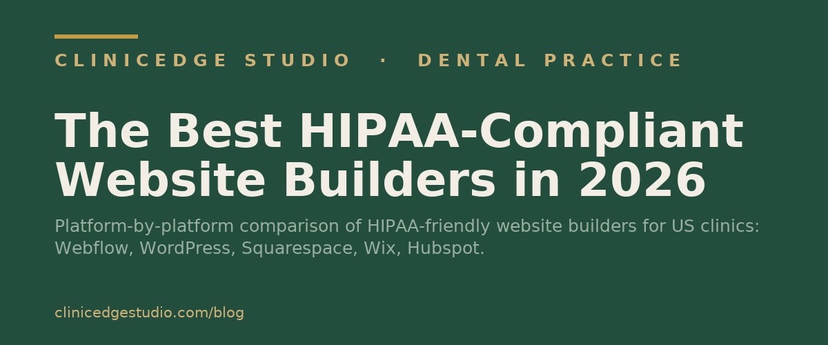 The Best HIPAA-Compliant Website Builders in 2026