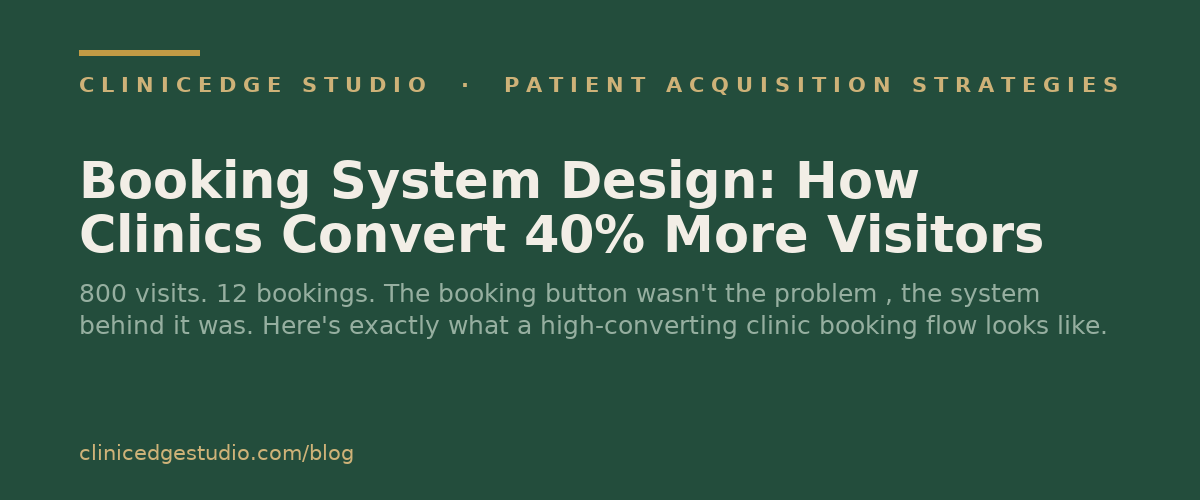 Booking System Design: How Clinics Turn Visitors Into Booked Patients