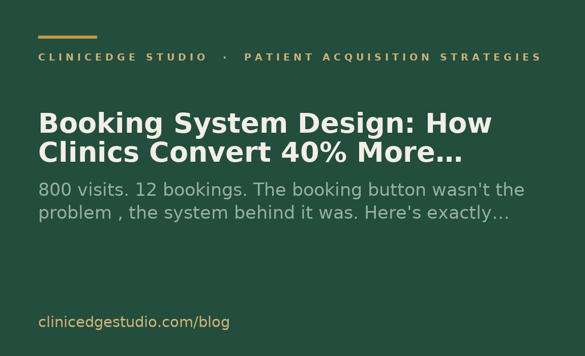Booking System Design: How Clinics Turn Visitors Into Booked Patients