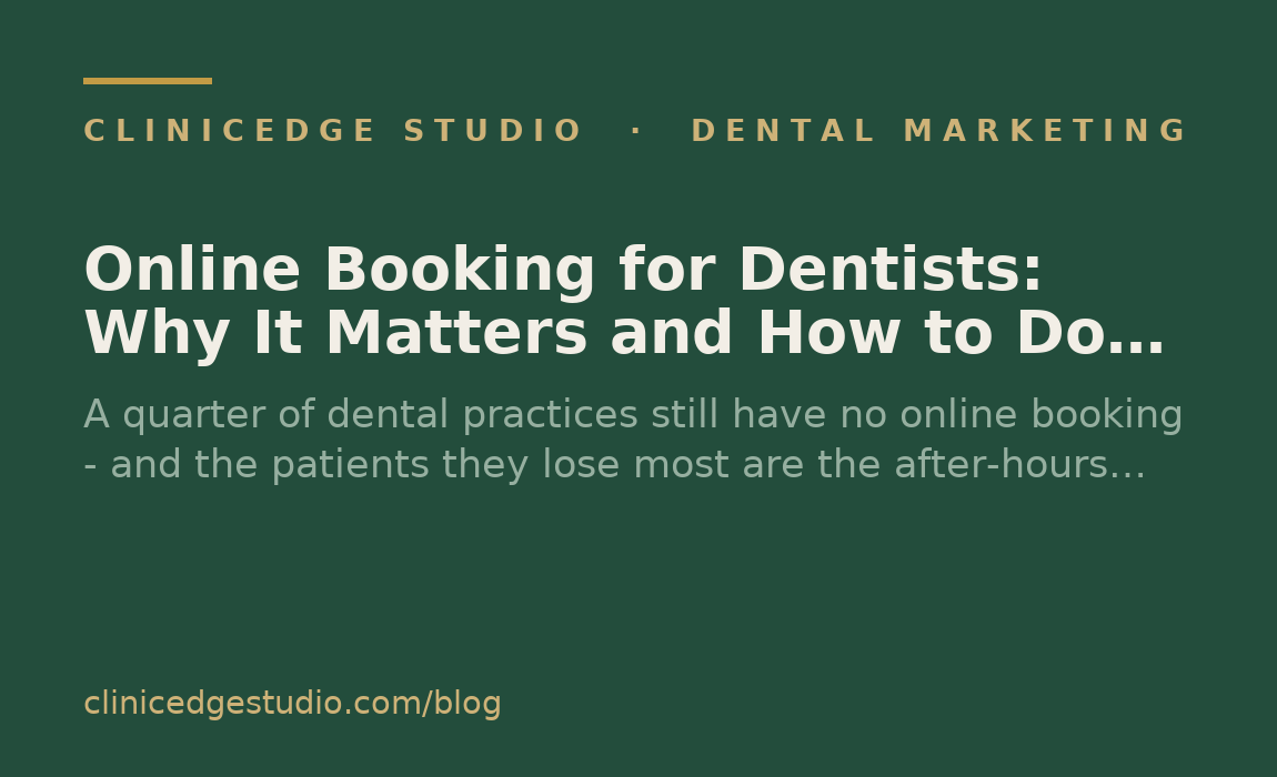 Online Booking for Dentists: Why It Matters and How to Do It Right