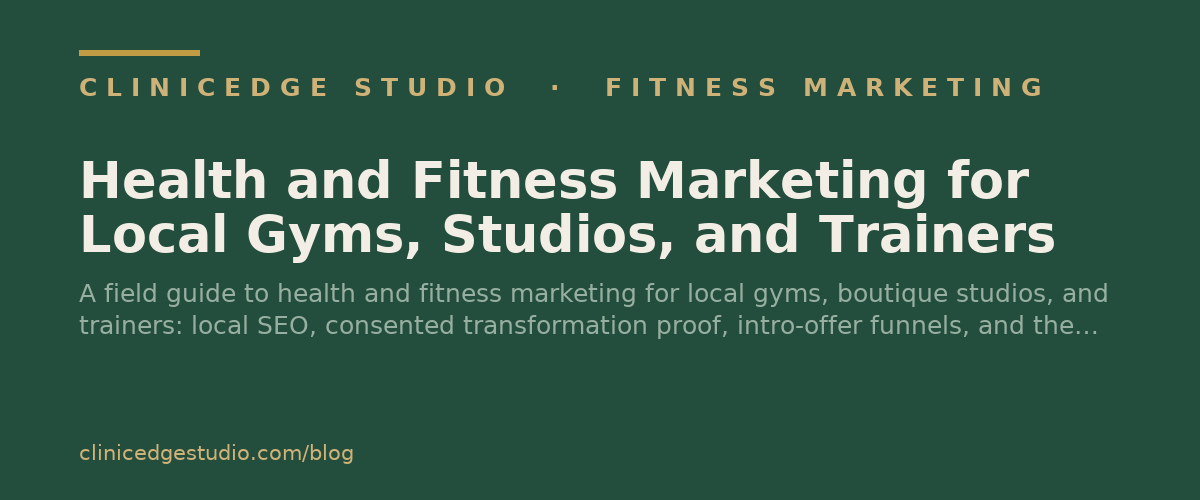 Health and Fitness Marketing for Local Gyms, Studios, and Trainers