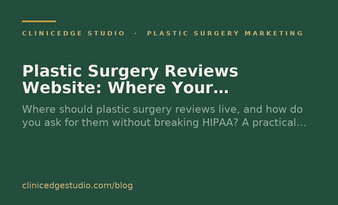 Plastic Surgery Reviews Website: Where Your Reputation Should Live