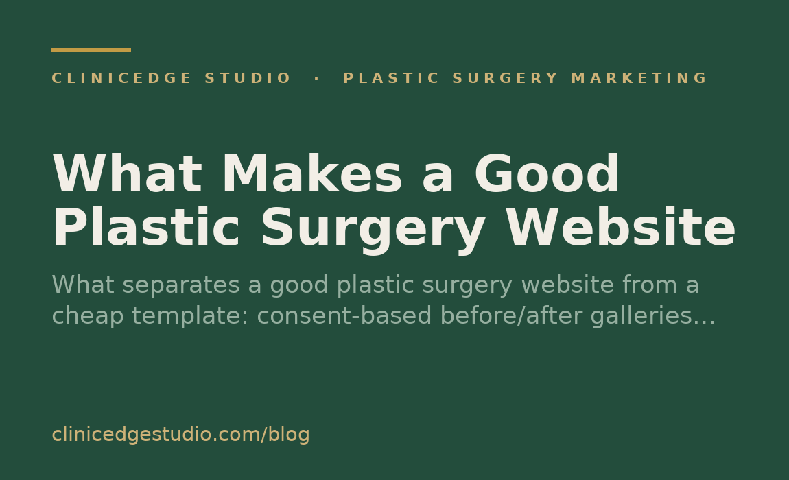 What Makes a Good Plastic Surgery Website
