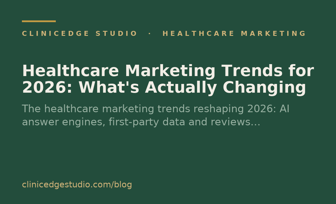 Healthcare Marketing Trends for 2026: What's Actually Changing