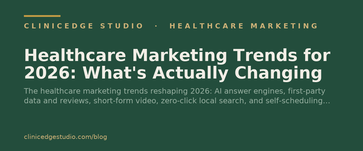 Healthcare Marketing Trends for 2026: What's Actually Changing
