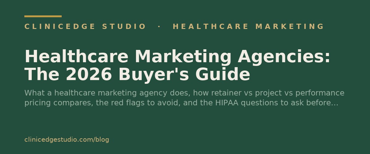 Healthcare Marketing Agencies: The 2026 Buyer's Guide
