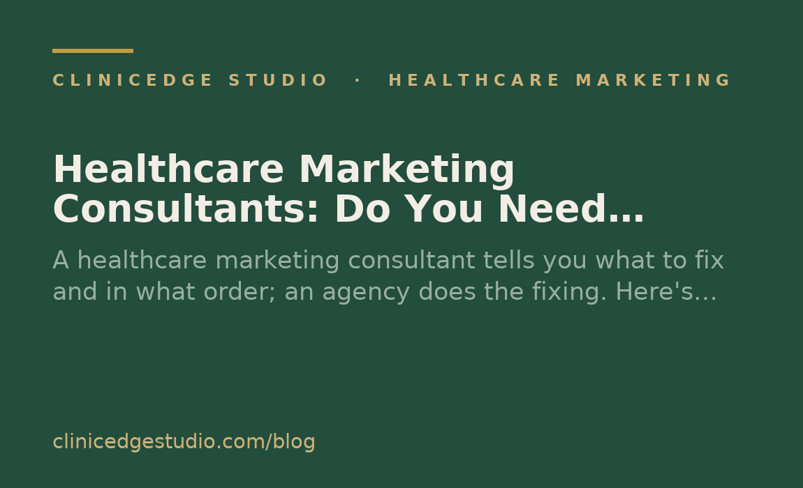 Healthcare Marketing Consultants: Do You Need One, or an Agency?