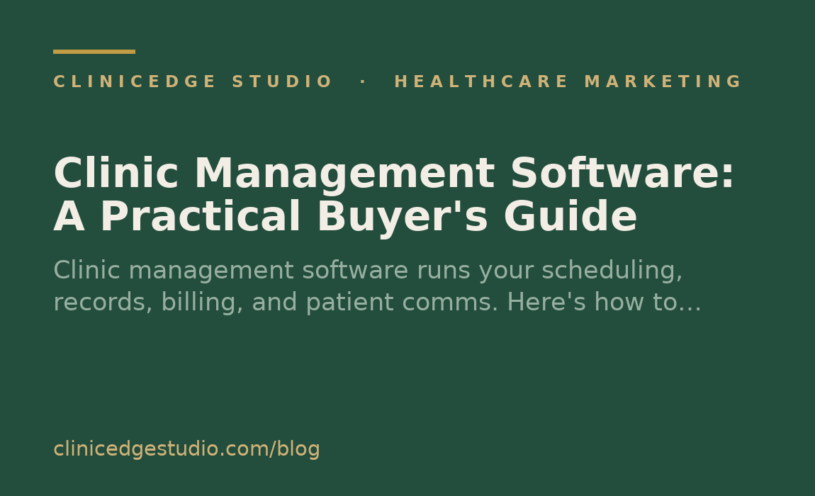Clinic Management Software: A Practical Buyer's Guide