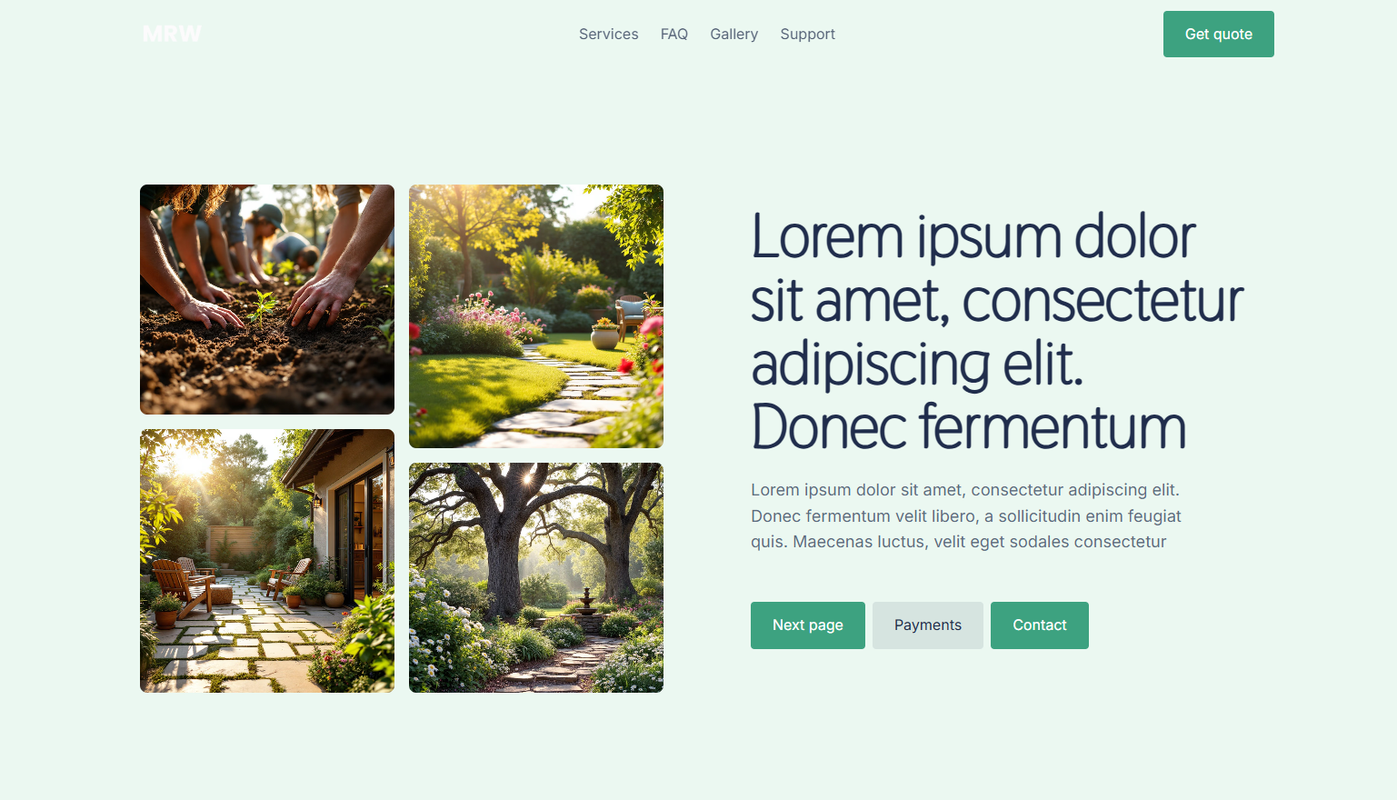 image of a beautifully landscaped garden (for a landscaping service) 1