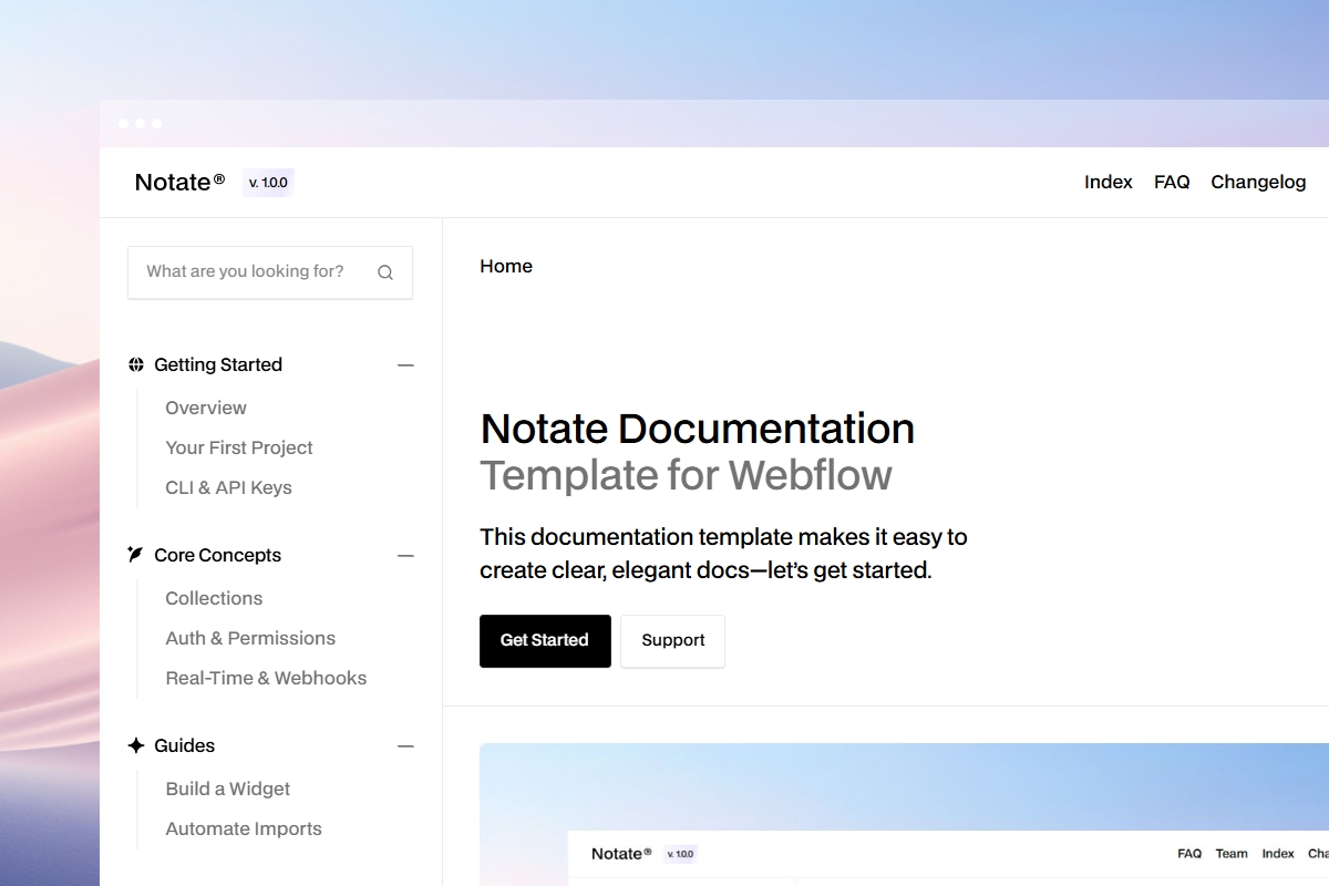 Notate Mockup